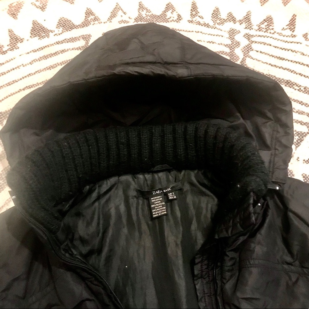 Black Zara Basic Puffer Jacket - Picture 2 of 9